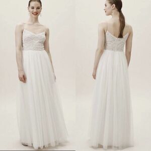 NWT BHLDN Avaline Beaded Embellished White Dress 0